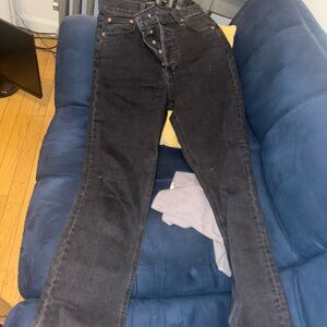 Denim Forum Black Straight Leg Jeans